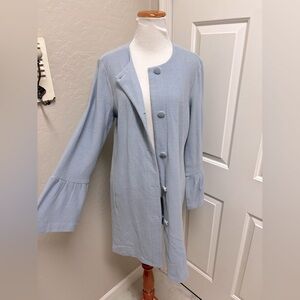 Nanette Lepore NEW Blue Wool Coat Size Medium Scandi Girl